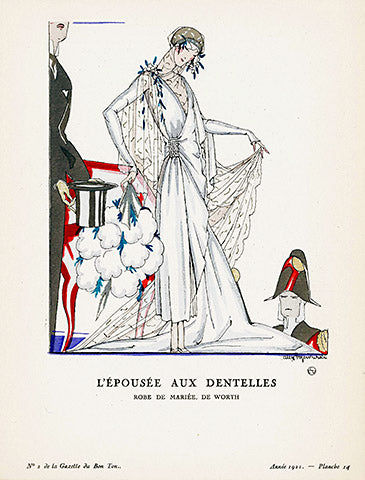 Gazette du Bon Ton 1912 Prints L'Epousee, Rozerwriski