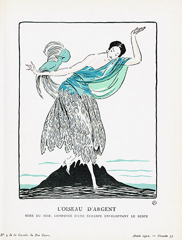 Gazette du Bon Ton 1912 Prints L'Oiseau D'Argent - Panteek Antique Prints