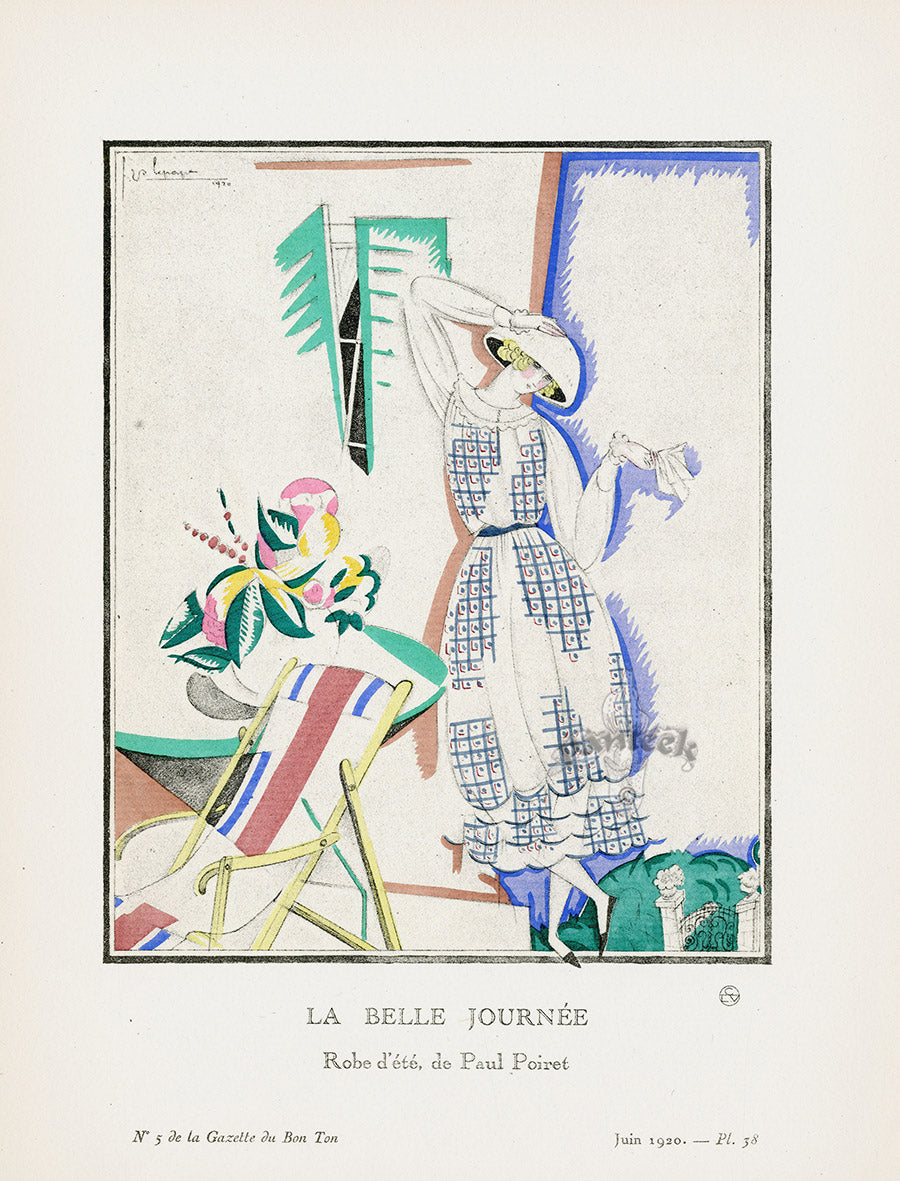 Gazette du Bon Ton 1912 Prints La Belle Journee, Lepape