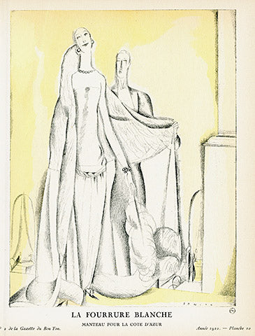 Gazette du Bon Ton 1912 Prints La Fourrure, Benito