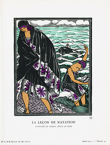 Gazette du Bon Ton 1912 Prints La Lecon, Simeon - Panteek Antique Prints