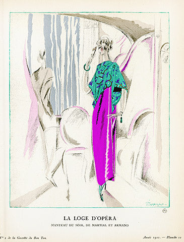 Gazette du Bon Ton 1912 Prints La Loge, Mourgue - Panteek Antique Prints