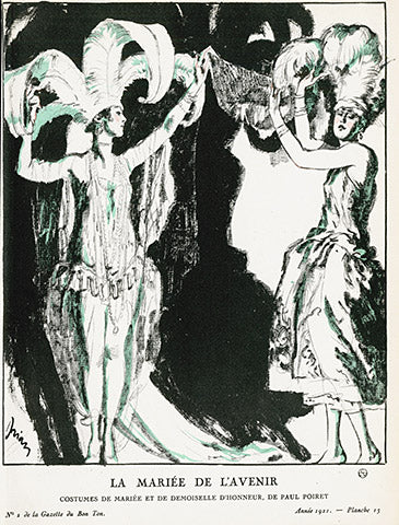 Gazette du Bon Ton 1912 Prints La Mariee, Drian
