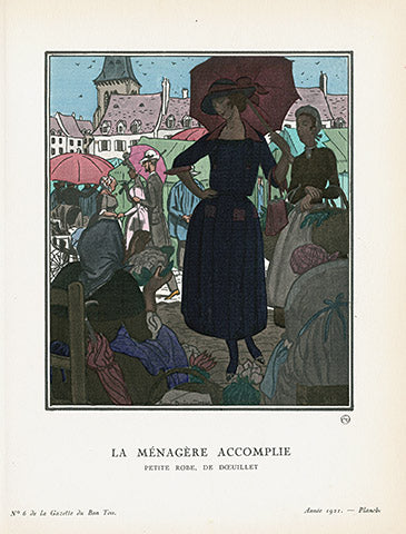Gazette du Bon Ton 1912 Prints La Menagere, Brissaud - Panteek Antique Prints