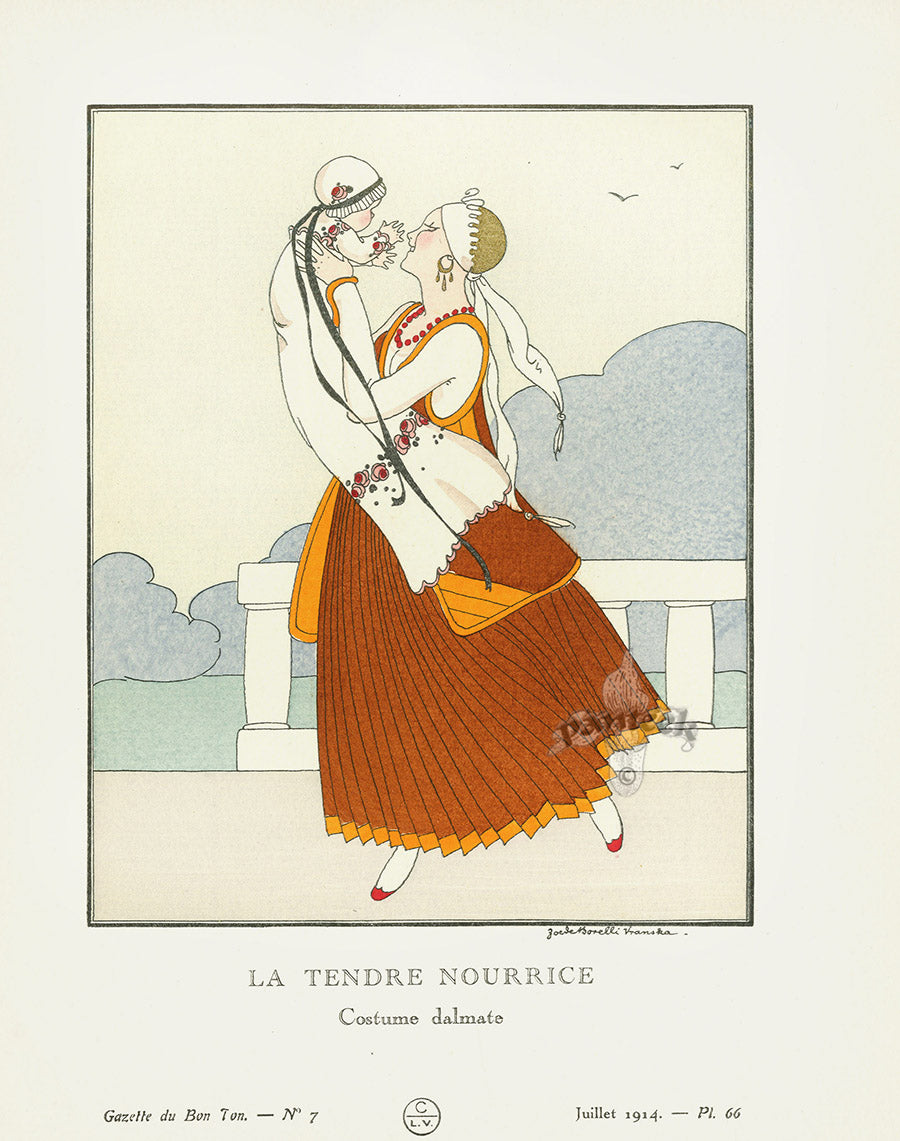 Gazette du Bon Ton 1912 Prints La Nourrice, Vranska