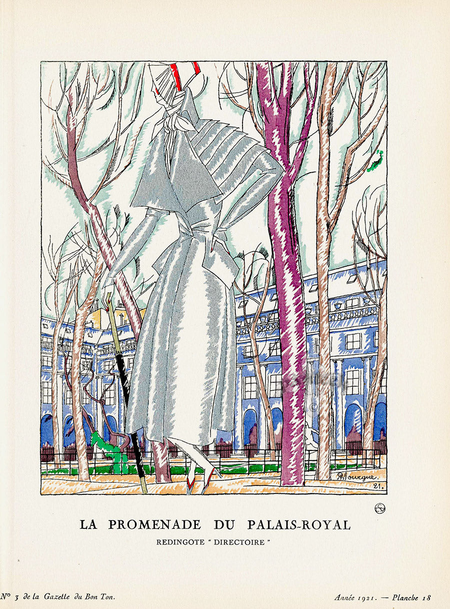 Gazette du Bon Ton 1912 Prints La Promenade, Morgue