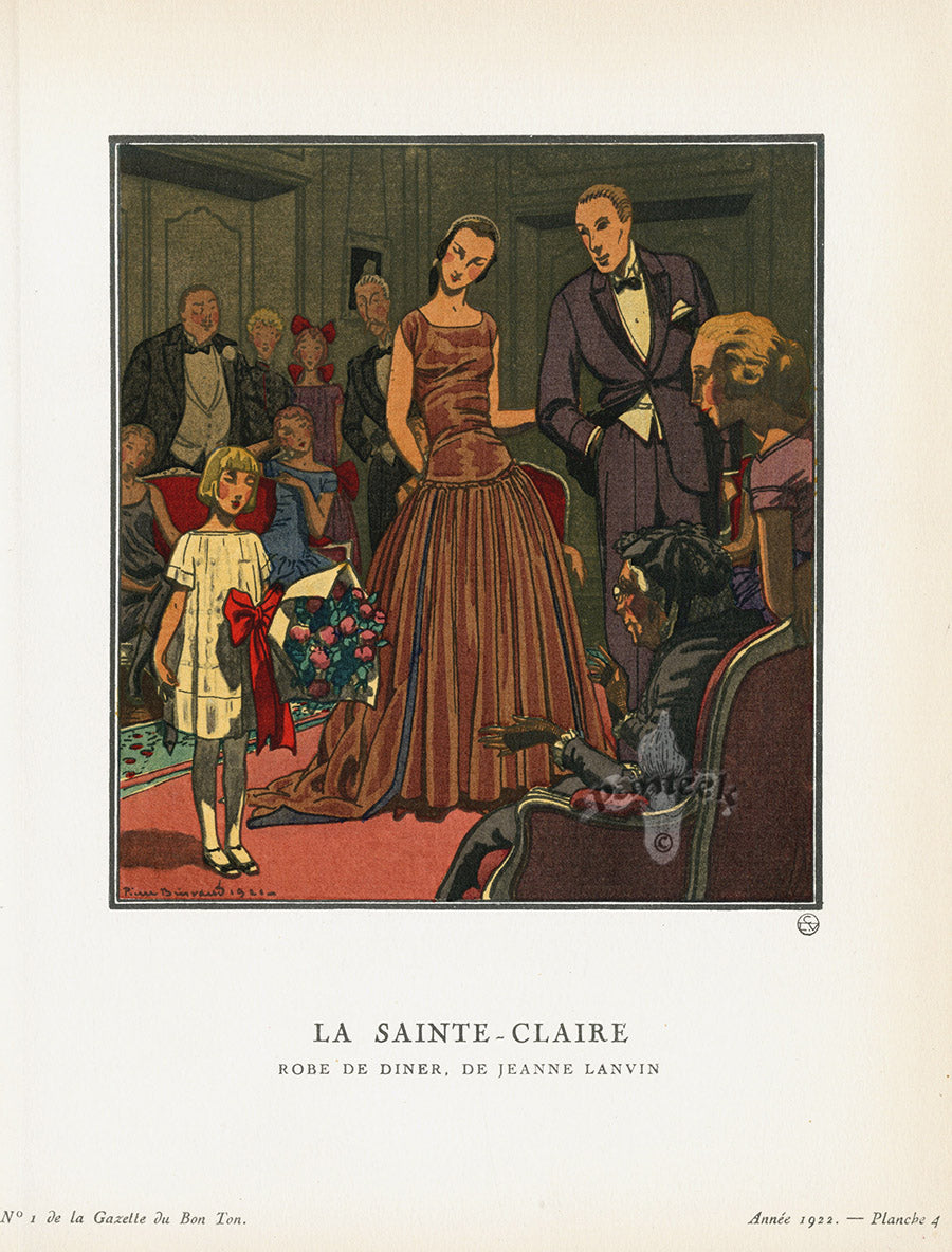 Gazette du Bon Ton 1912 Prints La Sainte-Claire, Brissaud