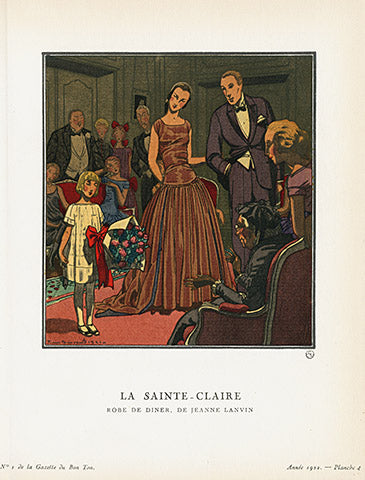 Gazette du Bon Ton 1912 Prints La Sainte-Claire, Brissaud