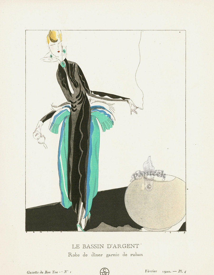 Gazette du Bon Ton 1912 Prints Le Basin, Benito