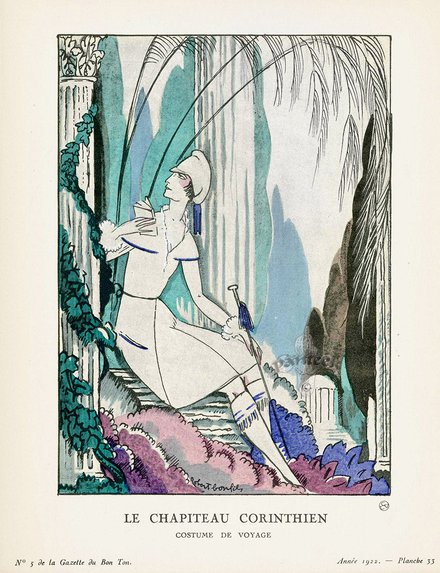 Gazette du Bon Ton 1912 Prints Le Chapiteau Corinthien