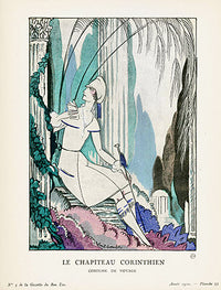 Gazette du Bon Ton 1912 Prints Le Chapiteau Corinthien - Panteek Antique Prints