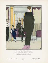 Gazette du Bon Ton 1912 Prints Le Choix Difficile, Boutete de Monvel - Panteek Antique Prints