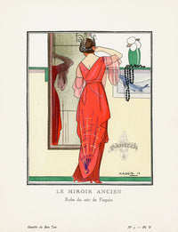 Gazette du Bon Ton 1912 Prints Le Miroir, Maggie - Panteek Antique Prints