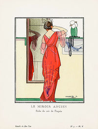 Gazette du Bon Ton 1912 Prints Le Miroir, Maggie - Panteek Antique Prints