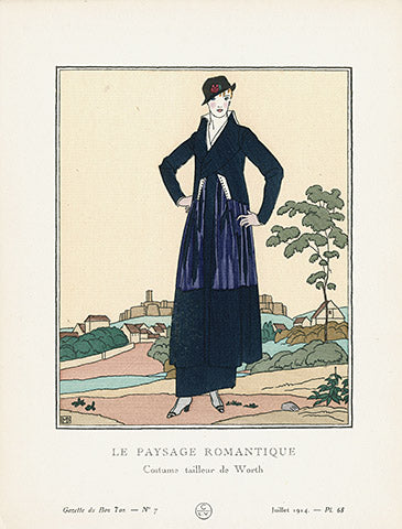 Gazette du Bon Ton 1912 Prints Le Paysage, Boutet de Monvel - Panteek Antique Prints