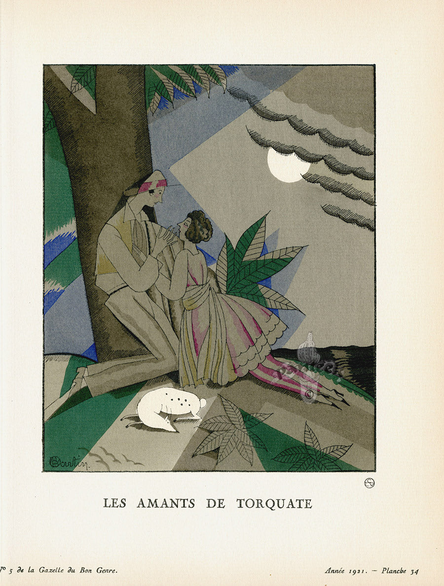 Gazette du Bon Ton 1912 Prints Les Amants, Martin