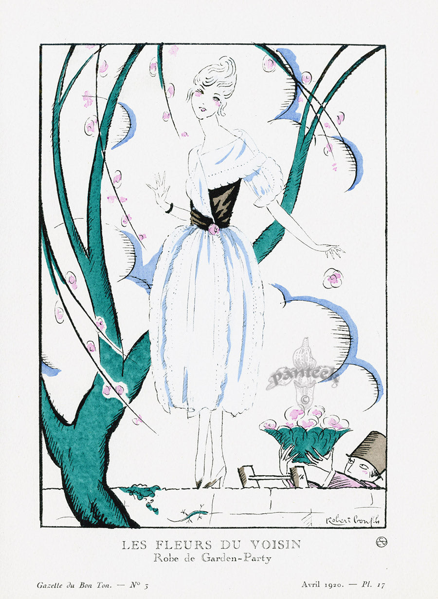 Gazette du Bon Ton 1912 Prints Les Fleurs, Bonfils