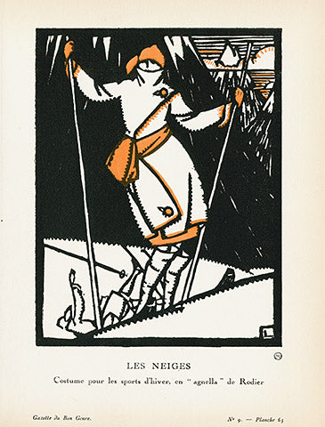 Gazette du Bon Ton 1912 Prints Les Neiges, Leroy