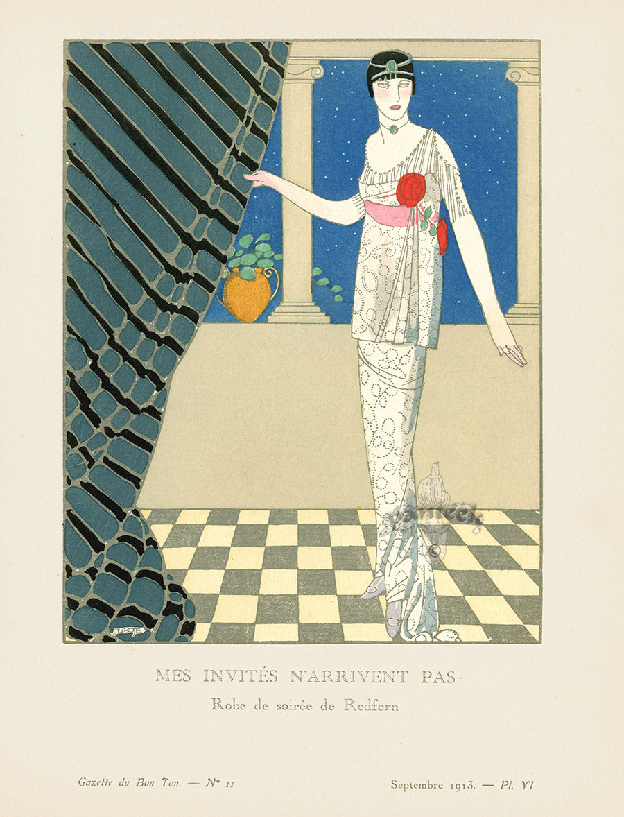 Gazette du Bon Ton 1912 Prints Mes Invites, Gose