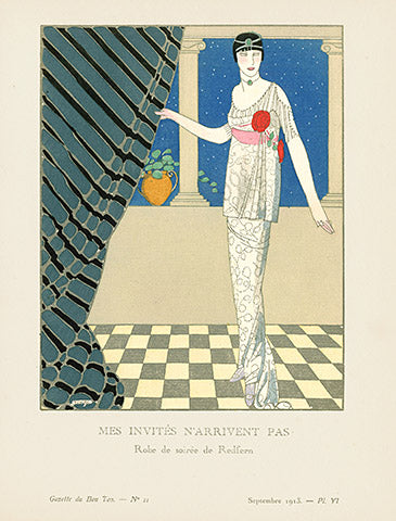 Gazette du Bon Ton 1912 Prints Mes Invites, Gose - Panteek Antique Prints