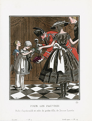 Gazette du Bon Ton 1912 Prints Pour Les Pauvres, Brissaud