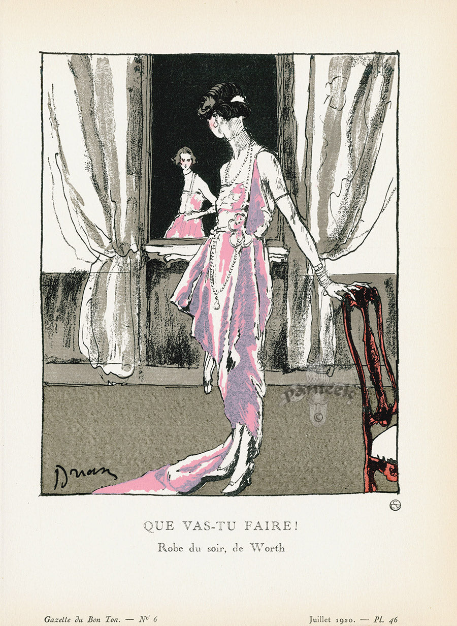Gazette du Bon Ton 1912 Prints Que Vas, Drian