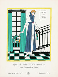 Gazette du Bon Ton 1912 Prints Quel Chapeau, Magnin - Panteek Antique Prints