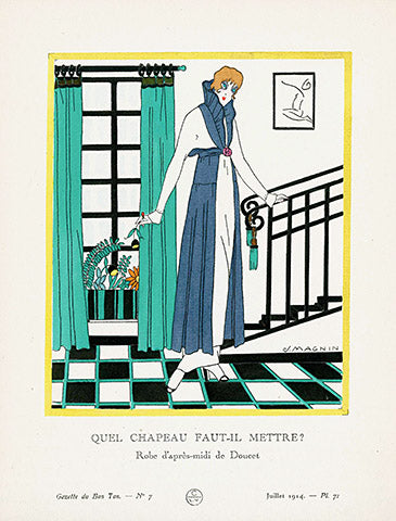 Gazette du Bon Ton 1912 Prints Quel Chapeau, Magnin