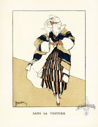 Gazette du Bon Ton 1912 Prints Sans sa Voiture, Drian - Panteek Antique Prints