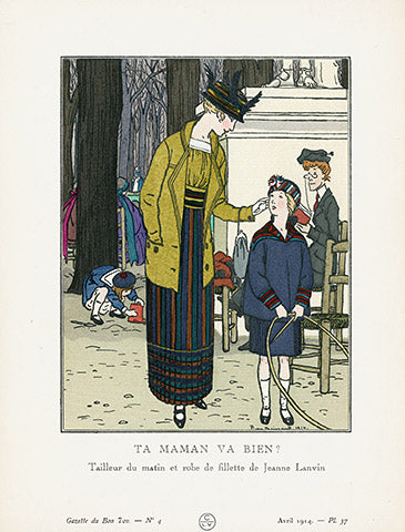 Gazette du Bon Ton 1912 Prints Ta Maman, Brissaud - Panteek Antique Prints