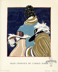 Gazette du Bon Ton 1912 Prints Trois Chapeaux, Woodruff - Panteek Antique Prints