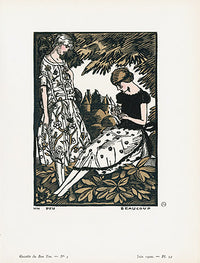 Gazette du Bon Ton 1912 Prints Un Peu, Leroy - Panteek Antique Prints