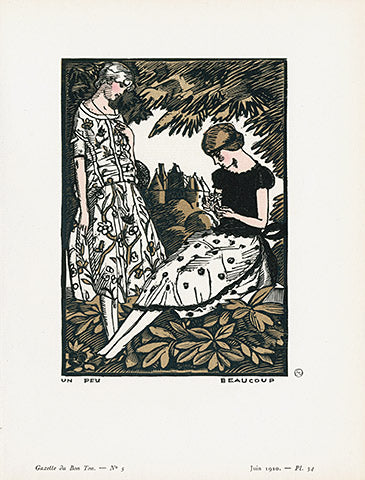Gazette du Bon Ton 1912 Prints Un Peu, Leroy