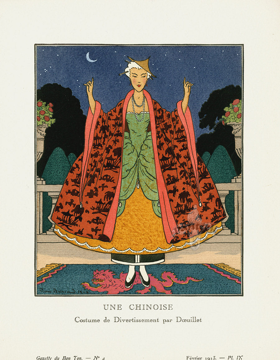 Gazette du Bon Ton 1912 Prints Une Chioise, Brissaud