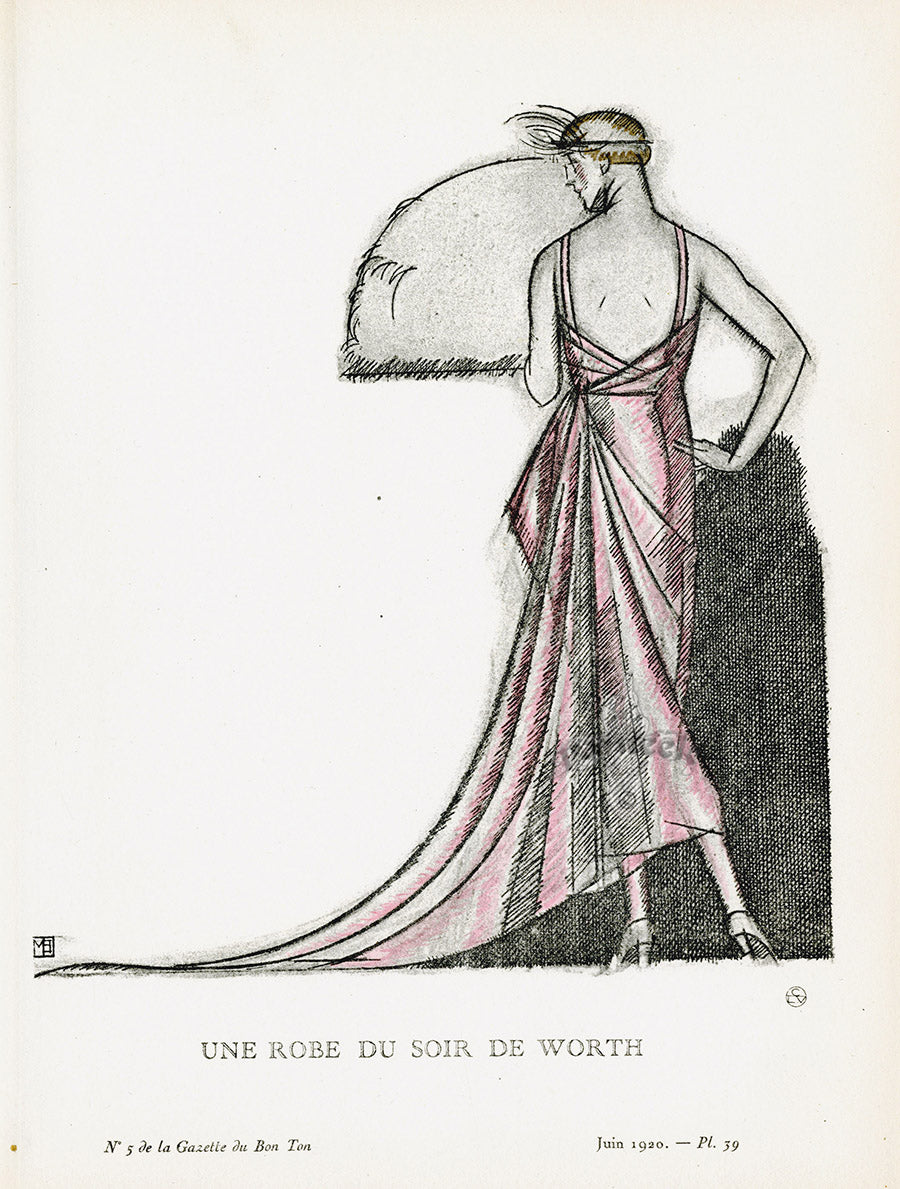 Gazette du Bon Ton 1912 Prints Une Robe, Boutet de Monvel