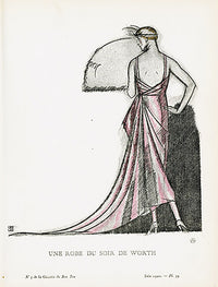 Gazette du Bon Ton 1912 Prints Une Robe, Boutet de Monvel - Panteek Antique Prints
