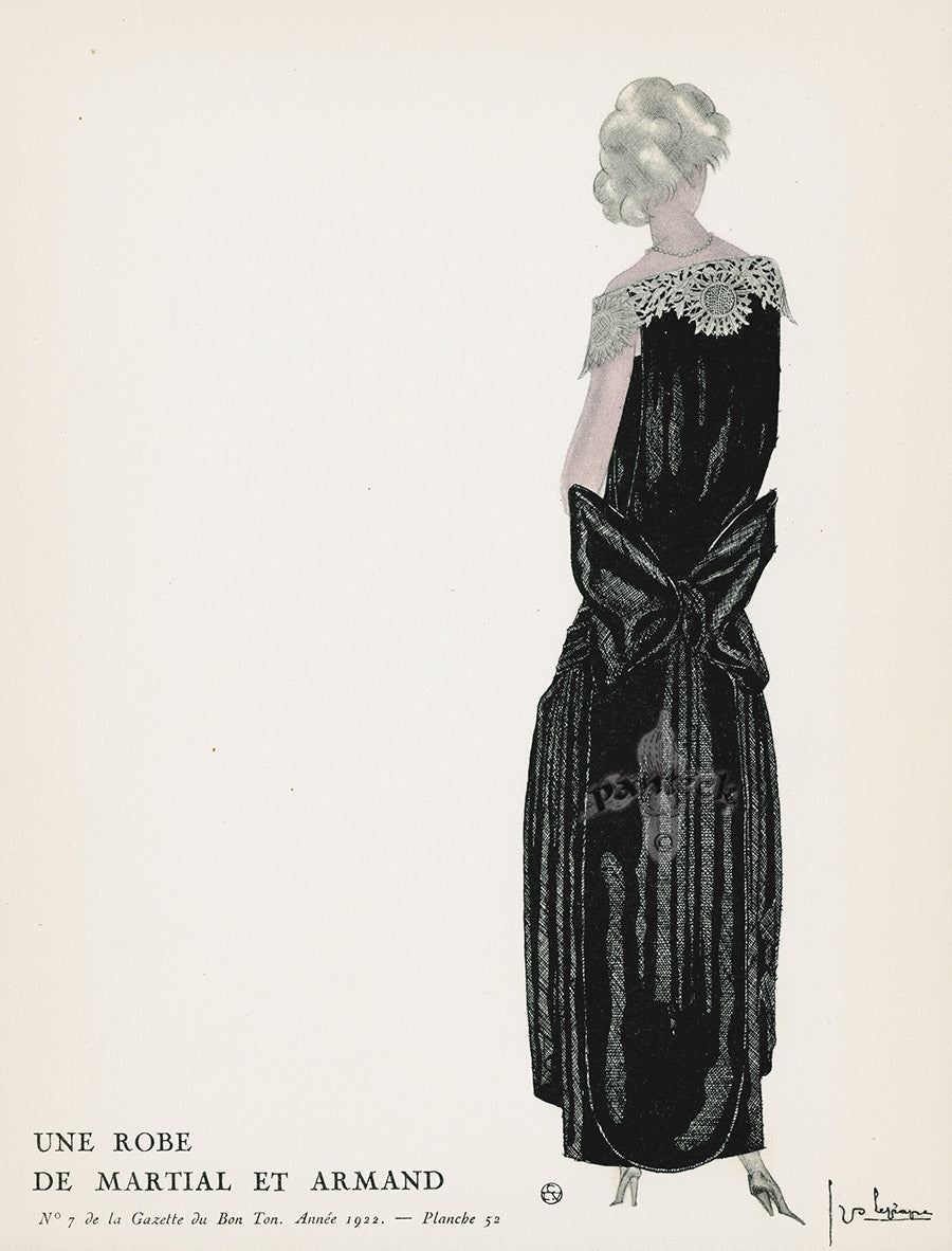 Gazette du Bon Ton 1912 Prints Une Robe, LePape
