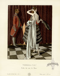 Gazette du Bon Ton 1912 Prints Viendra-t-il, Brissaud - Panteek Antique Prints