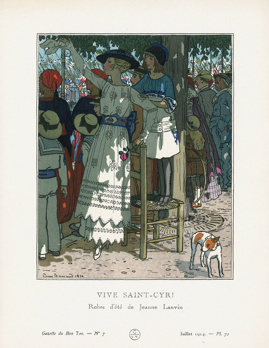 Gazette du Bon Ton 1912 Prints Vive Sain-Cyr, Brissaud
