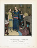 Gazette du Bon Ton 1912 Prints Vous Etiez Haute Comme Ca, Brissaud - Panteek Antique Prints