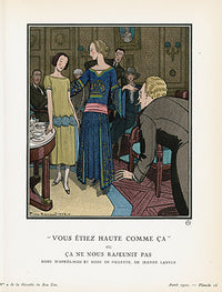 Gazette du Bon Ton 1912 Prints Vous Etiez Haute Comme Ca, Brissaud - Panteek Antique Prints
