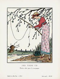 Gazette du Bon Ton 1913 Pochoir J'en Tiens Un by GuyArnoux - Panteek Antique Prints