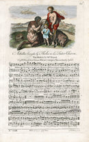 George Bickham 18th Century English Song Music Engraving Achilles - Panteek Antique Prints