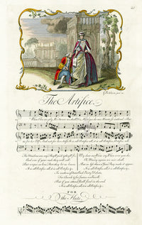 George Bickham 18th Century English Song Music Engraving Artifice - Panteek Antique Prints