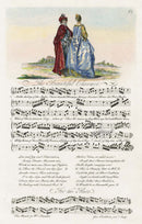 George Bickham 18th Century English Song Music Engraving Charmer - Panteek Antique Prints