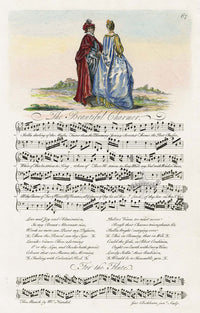 George Bickham 18th Century English Song Music Engraving Charmer - Panteek Antique Prints