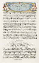 George Bickham 18th Century English Song Music Engraving Dimmi Cara - Panteek Antique Prints