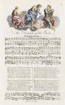 George Bickham 18th Century English Song Music Engraving Dispute - Panteek Antique Prints