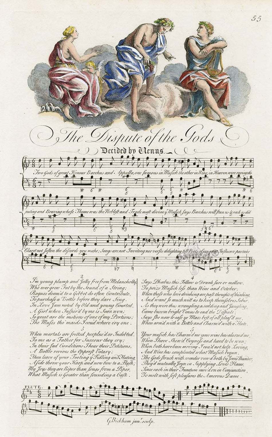 George Bickham 18th Century English Song Music Engraving Dispute ...