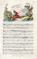 George Bickham 18th Century English Song Music Engraving Groan - Panteek Antique Prints